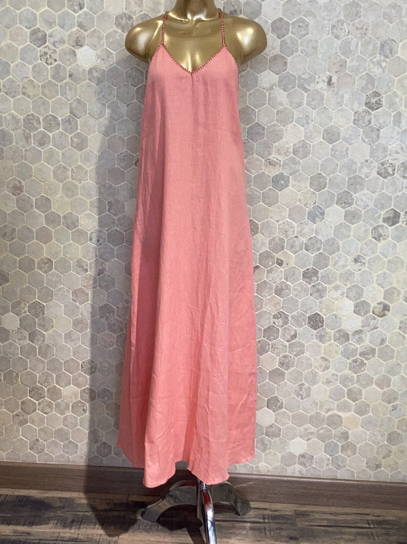 MARWA LONG  DRESS LINEN